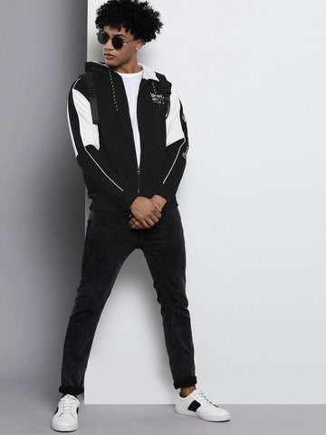 Shop Men's Colourblocked Regular Fit Sweatshirt Online.