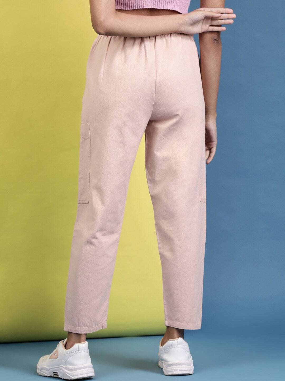 Shop Women Paperbag Trouser With Patch Pocket Online.