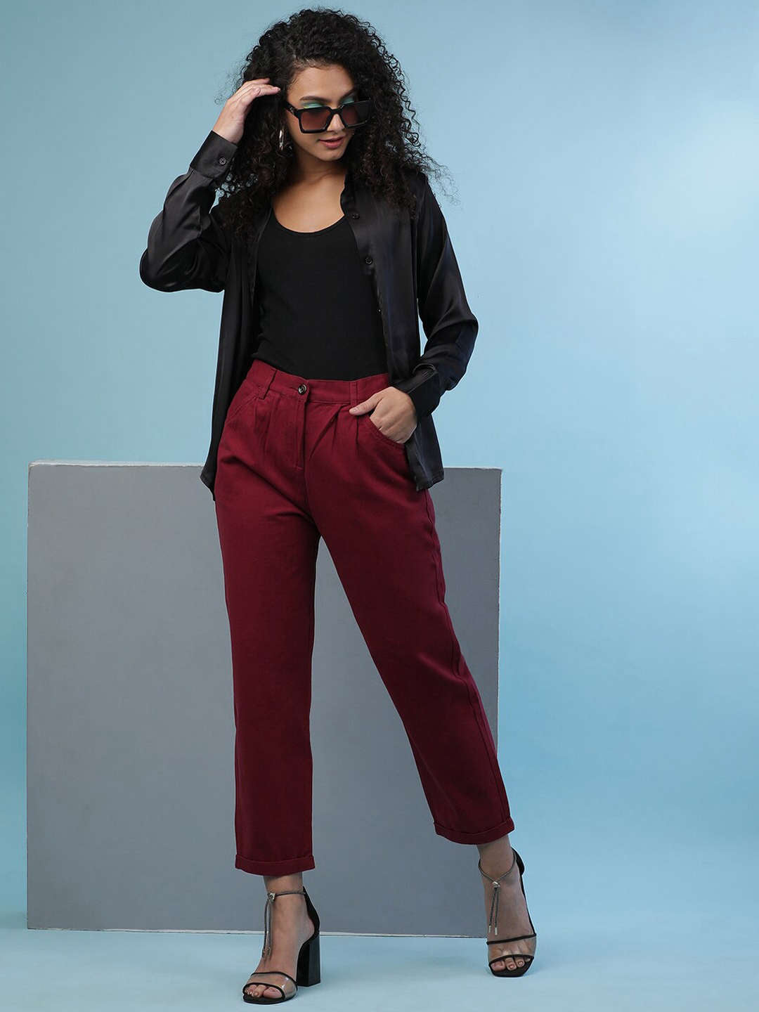 Shop Women Pleated Trouser Online.