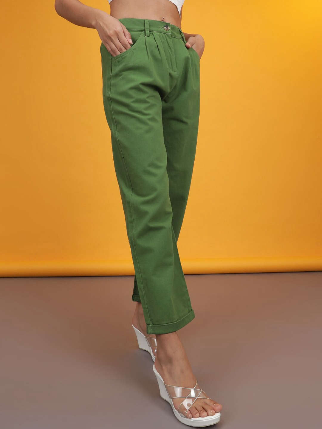 Shop Women Pleated Trouser Online.