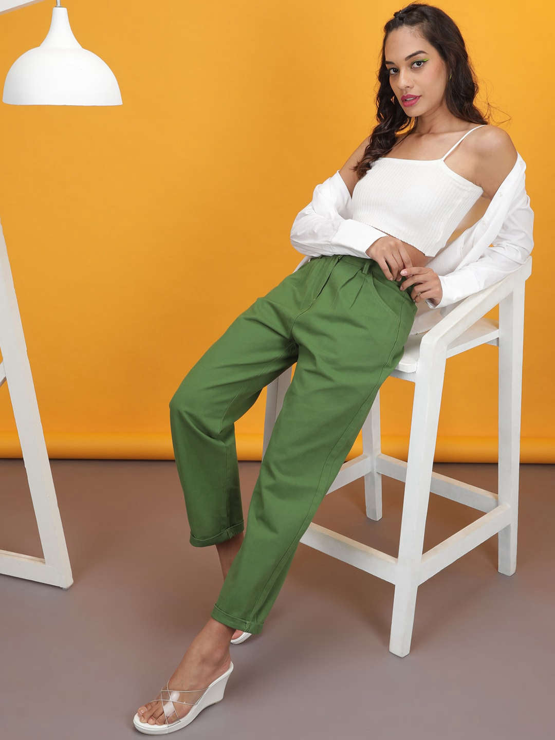 Shop Women Pleated Trouser Online.