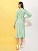 Shop Women V Neck Polka Dot Dress Online.