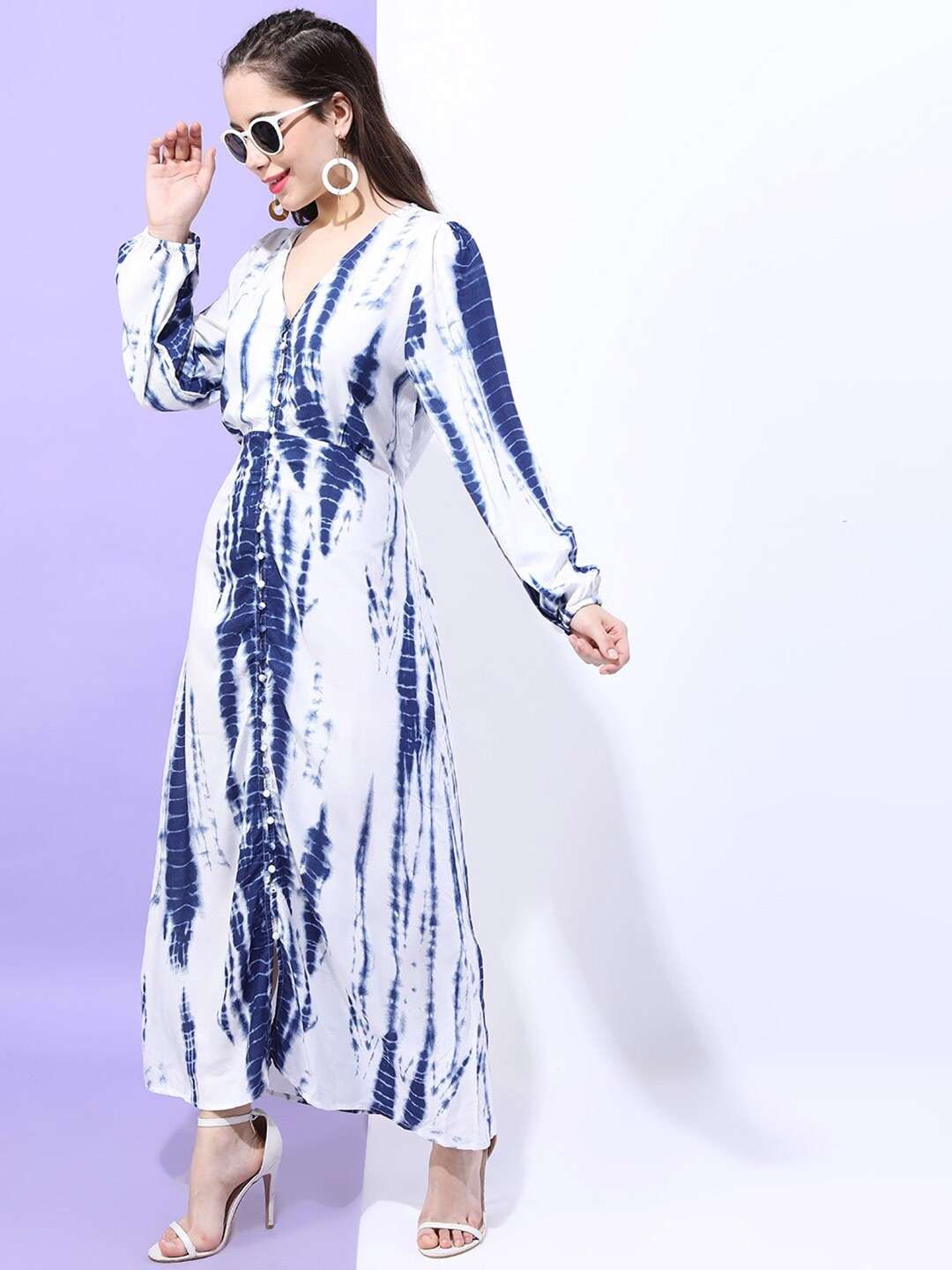 Shop Women Printed Empire Line Midi Dress Online.