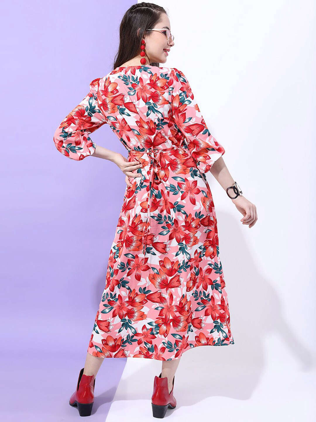 Shop Women Printed Empire Line Midi Dress Online.