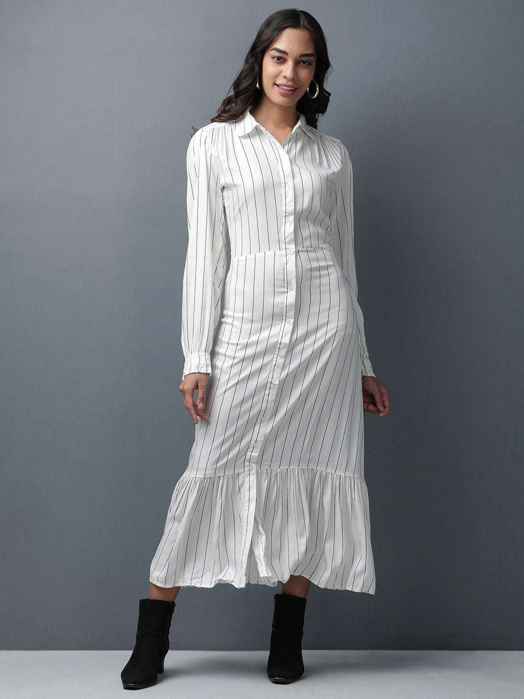 Shop Women Striped Maxi Dress Online.