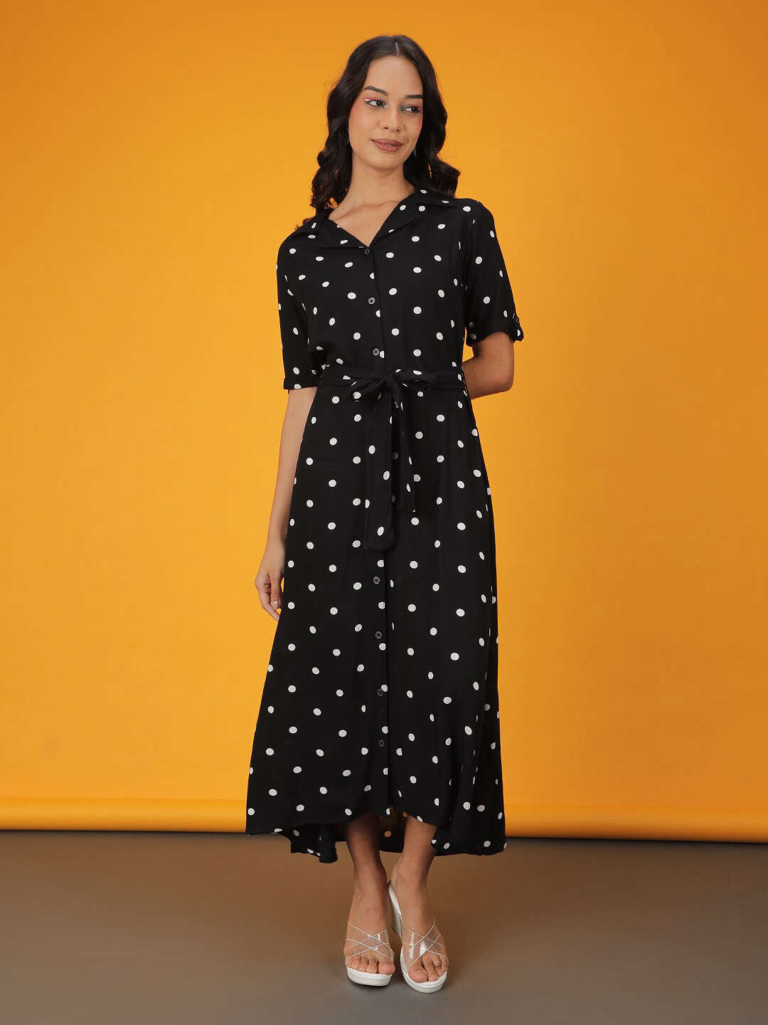 Shop Women Polka Dot Sheath Dress Online.