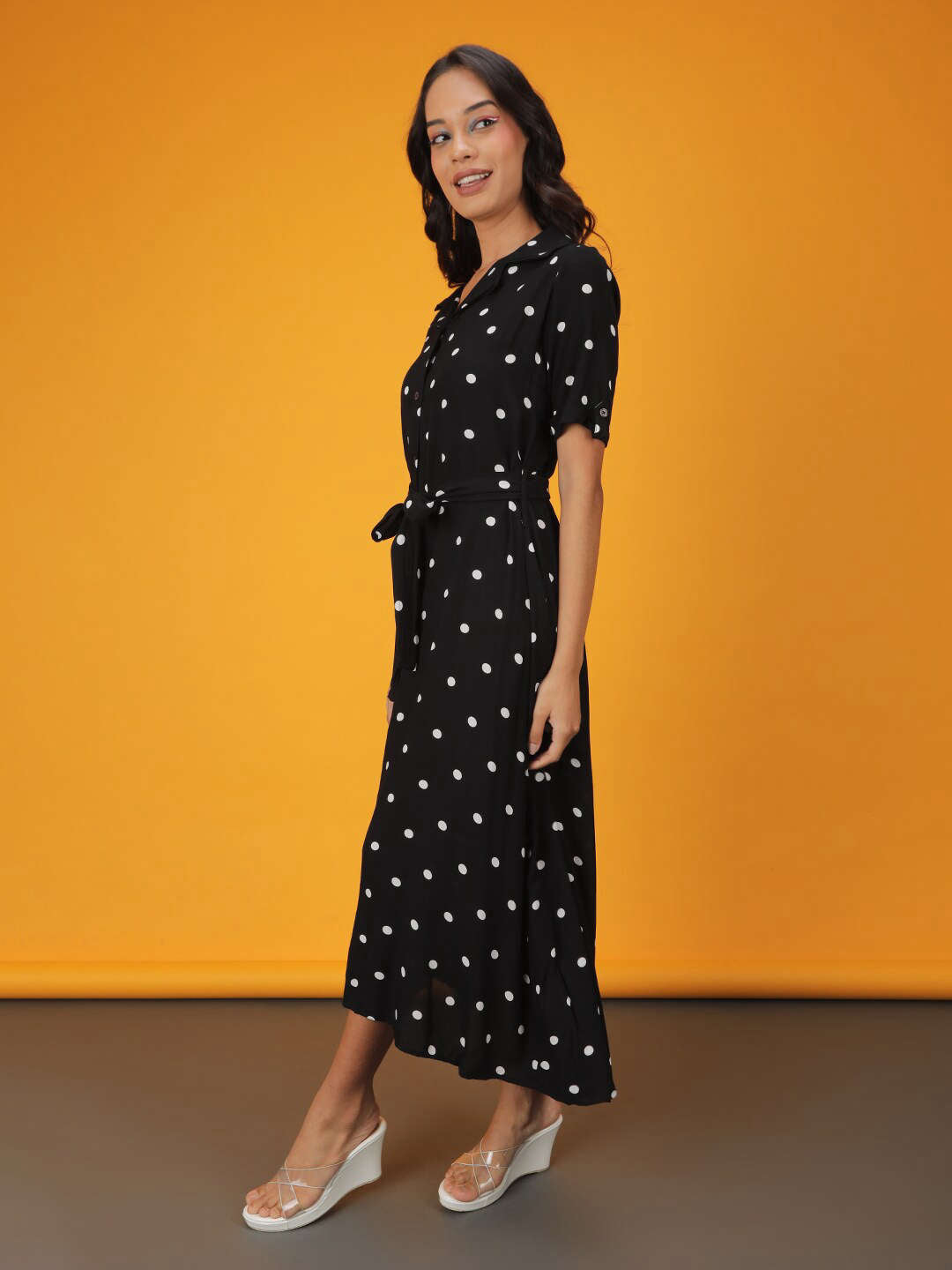 Shop Women Polka Dot Sheath Dress Online.