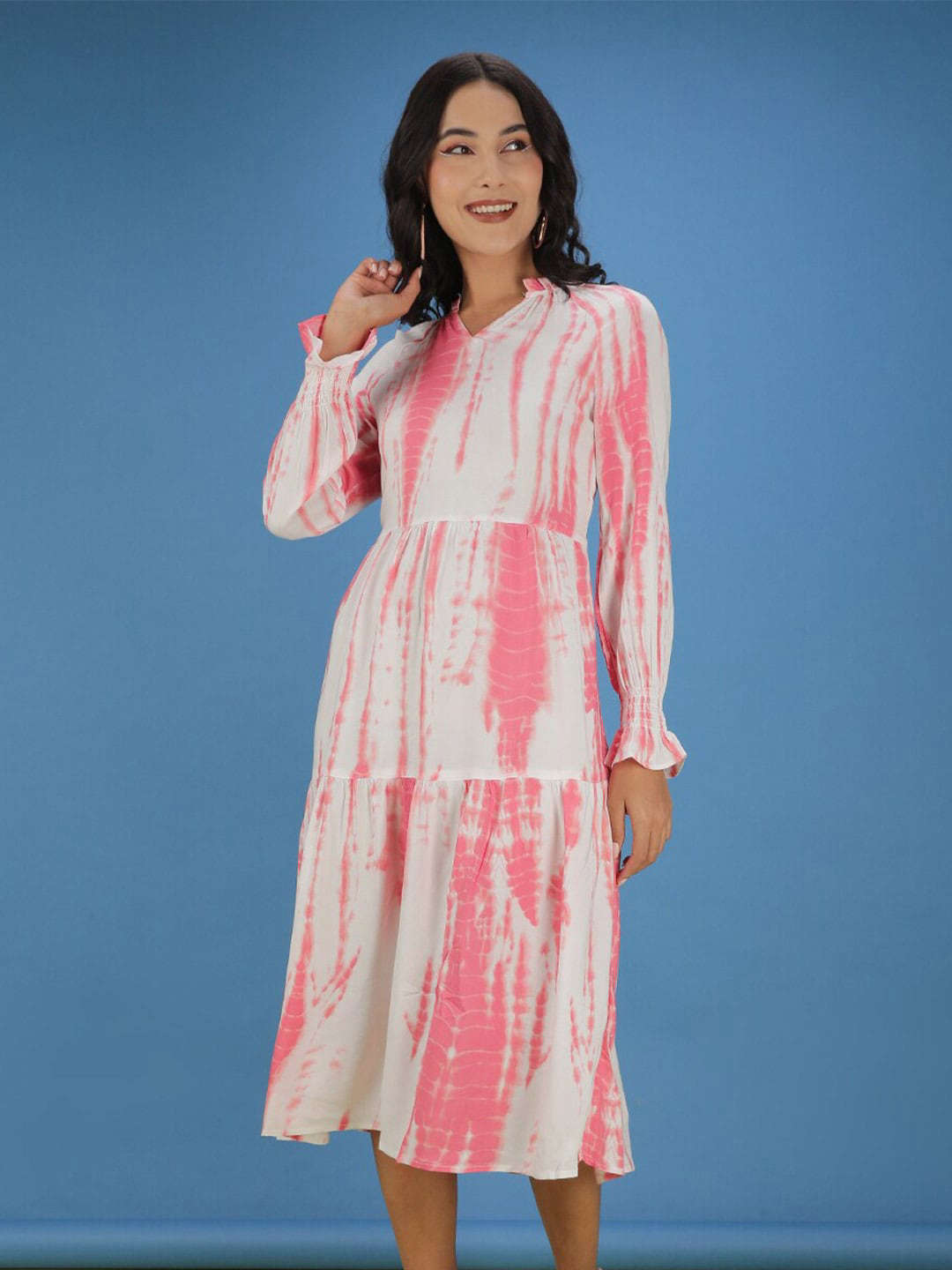 Shop Women Tie N Dye Printed Dress Online.