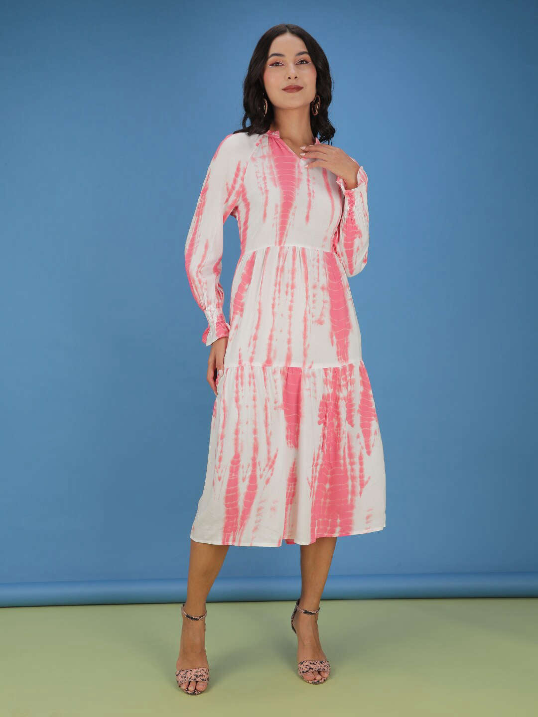 Shop Women Tie N Dye Printed Dress Online.