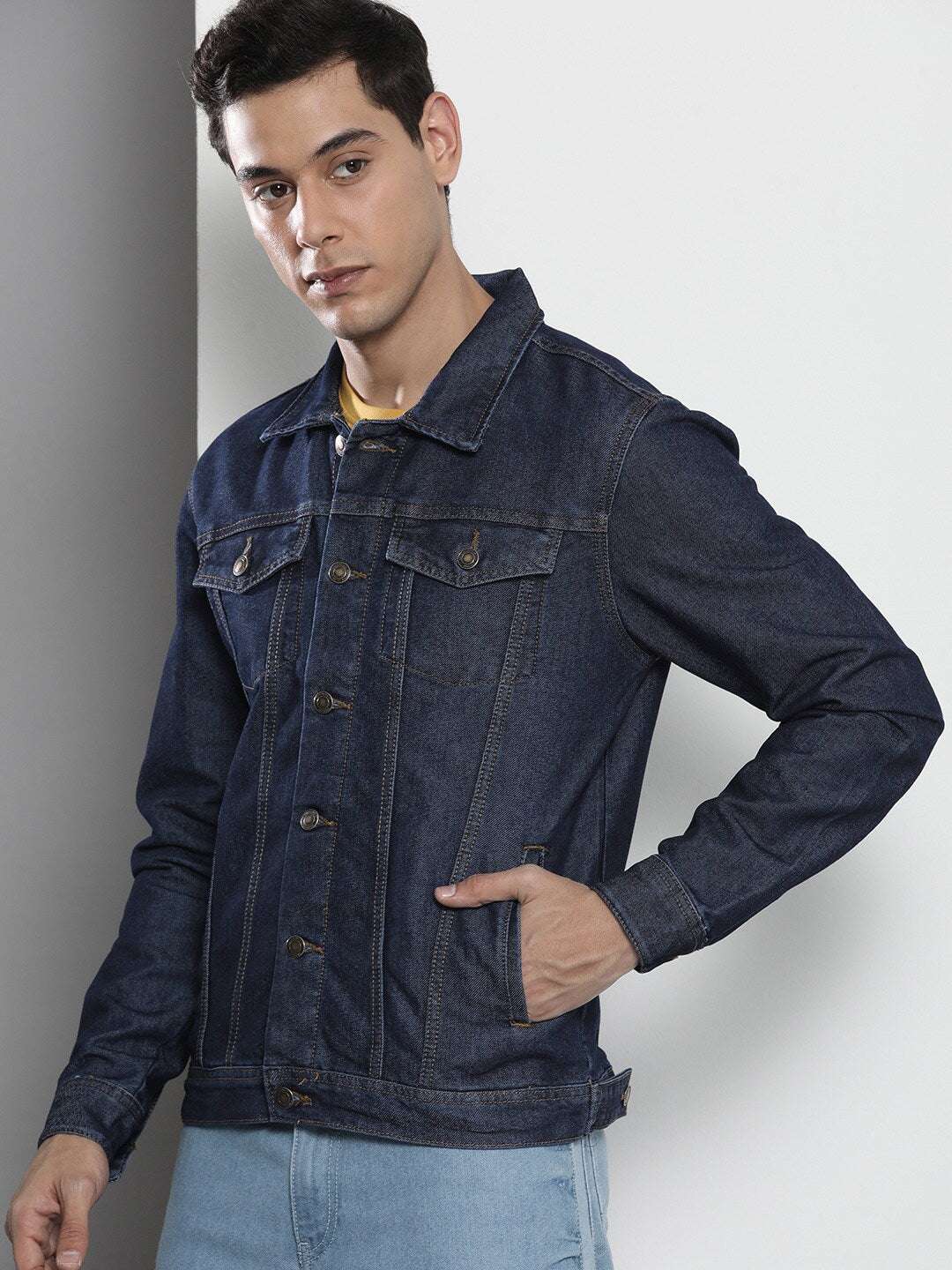 Shop Men Denim Trucker Jacket Online.