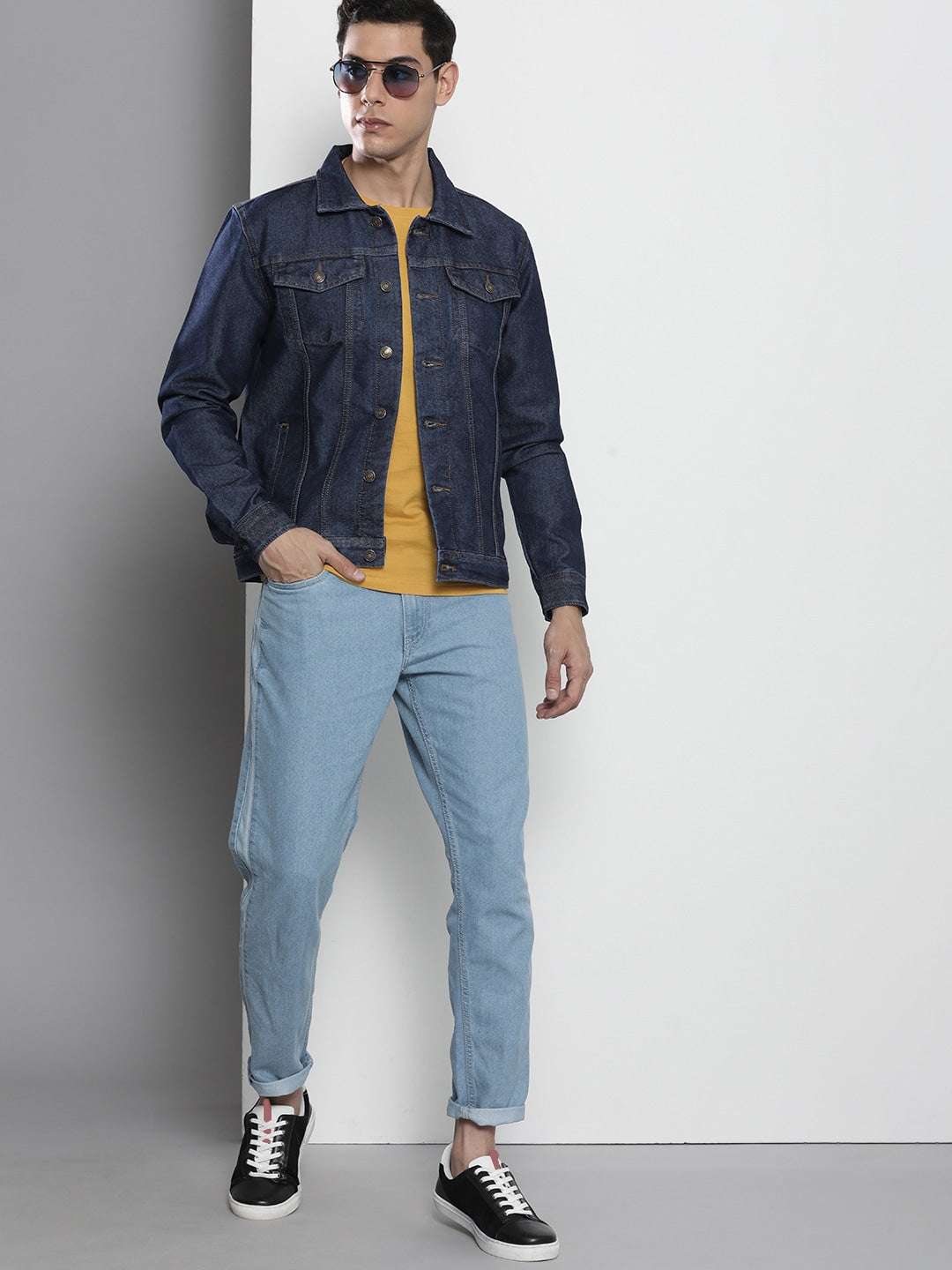 Shop Men Denim Trucker Jacket Online.