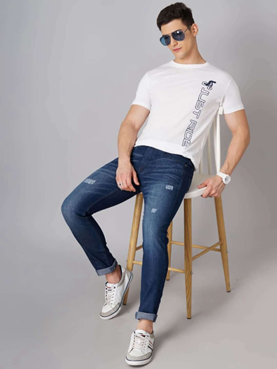 Shop Men Distressed Denim Jeans Online.