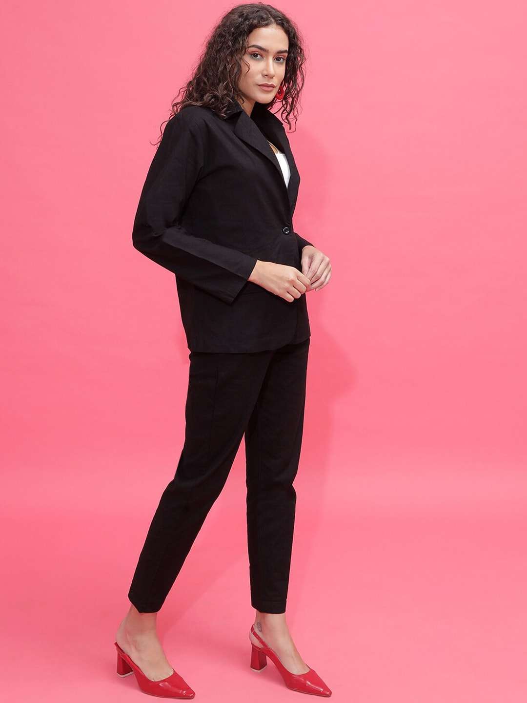 Shop Women Blazer & Pant Co-Ord Set Online.