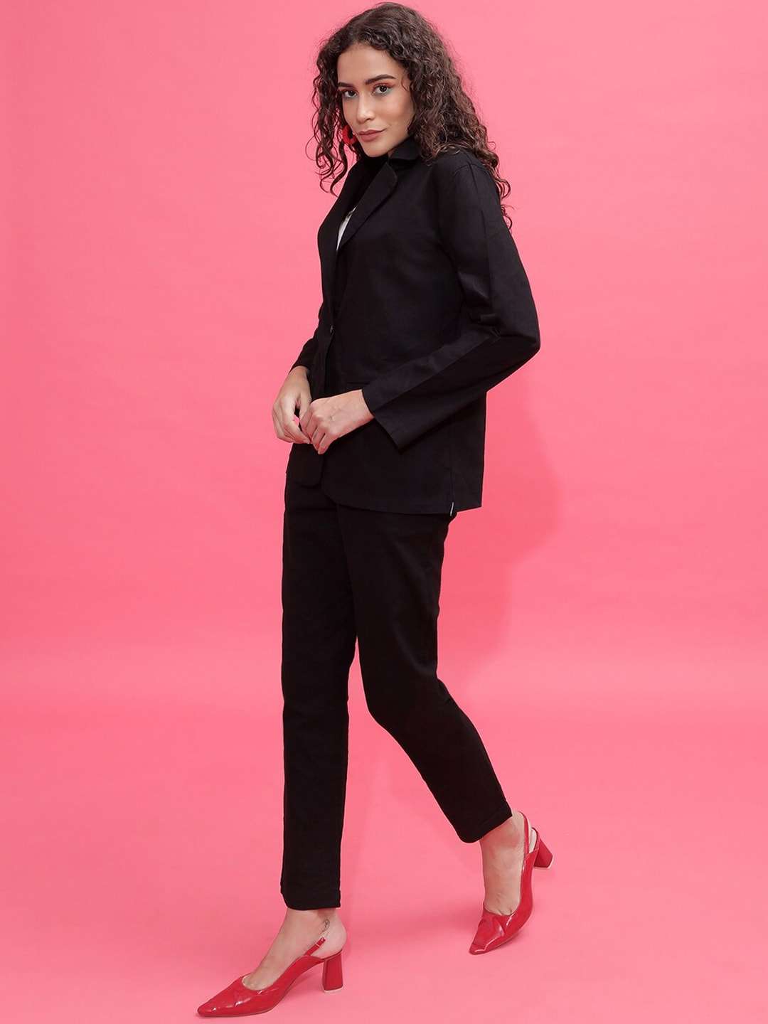 Shop Women Blazer & Pant Co-Ord Set Online.