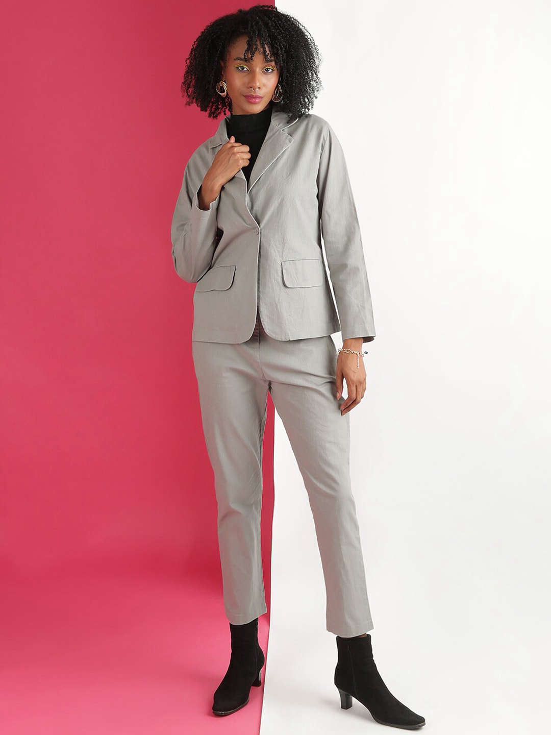 Shop Women Blazer & Pant Co-Ord Set Online.