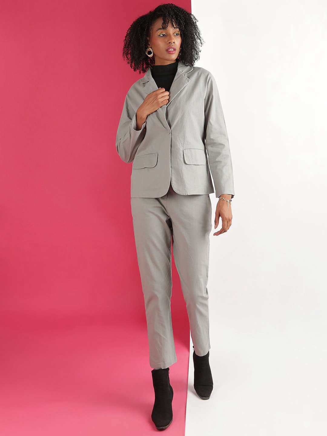 Shop Women Blazer & Pant Co-Ord Set Online.