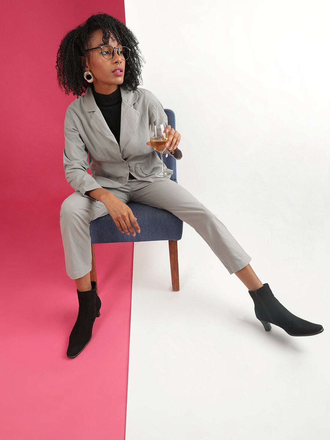 Shop Women Blazer & Pant Co-Ord Set Online.