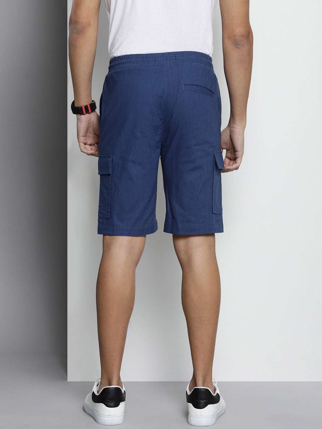 Shop Men Linen Cargo Shorts Online.