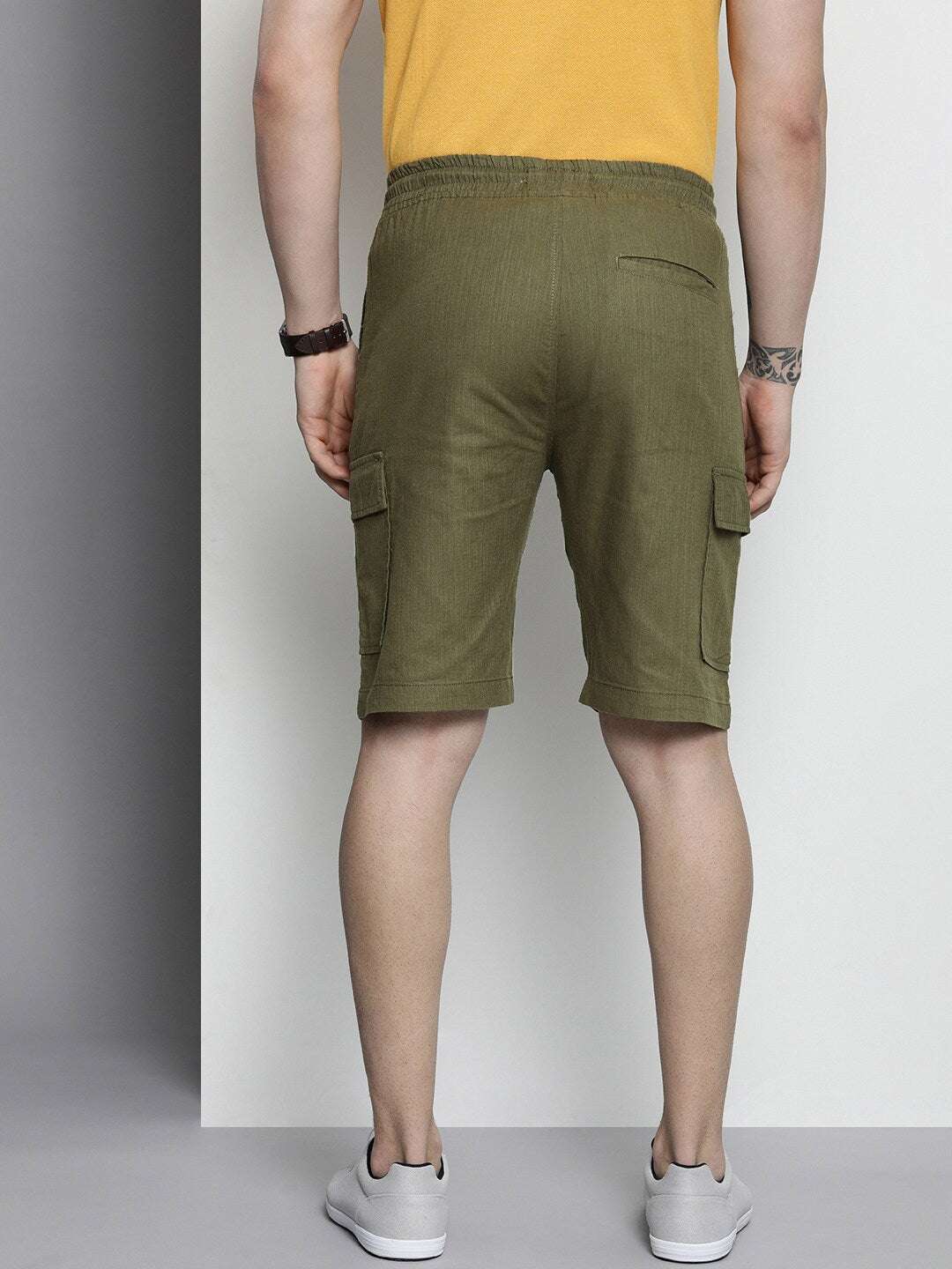 Shop Men Linen Cargo Shorts Online.