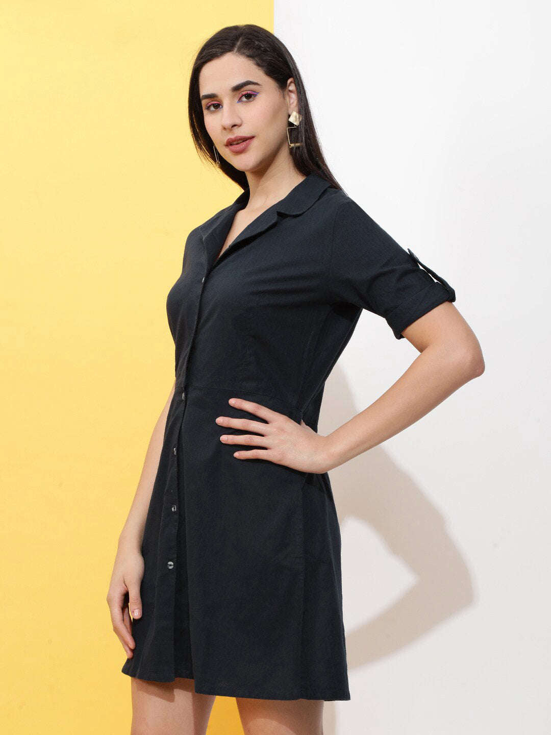 Shop Women Linen Shirt Dress Online.