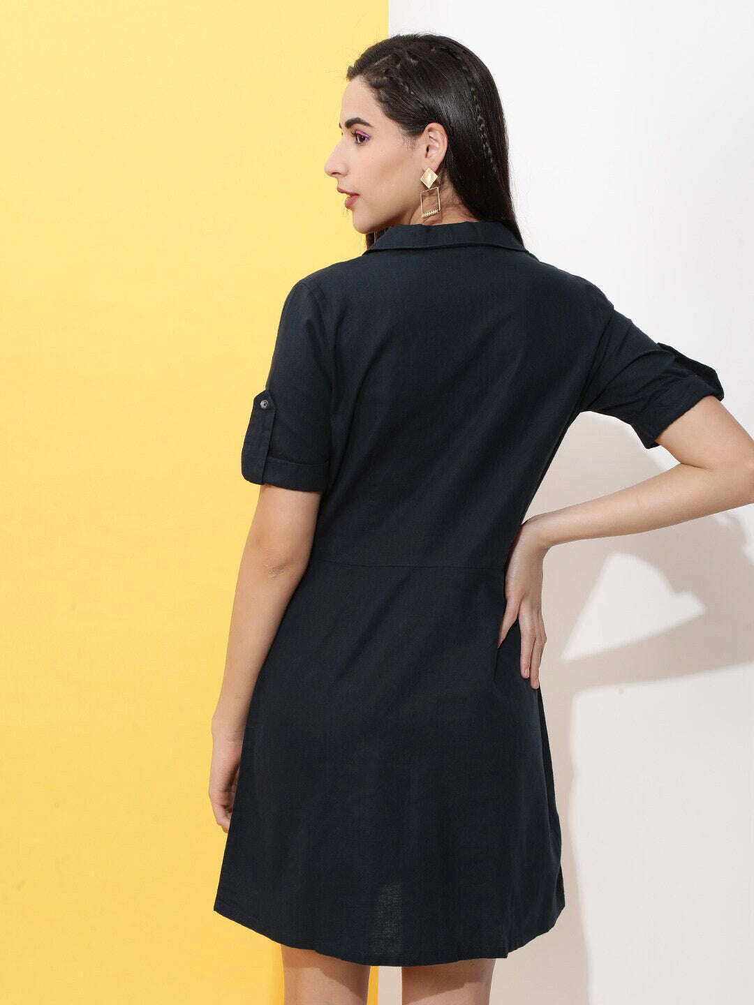 Shop Women Linen Shirt Dress Online.