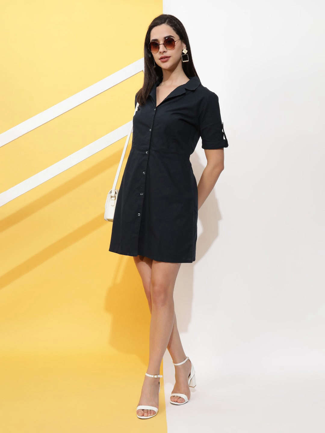 Shop Women Linen Shirt Dress Online.