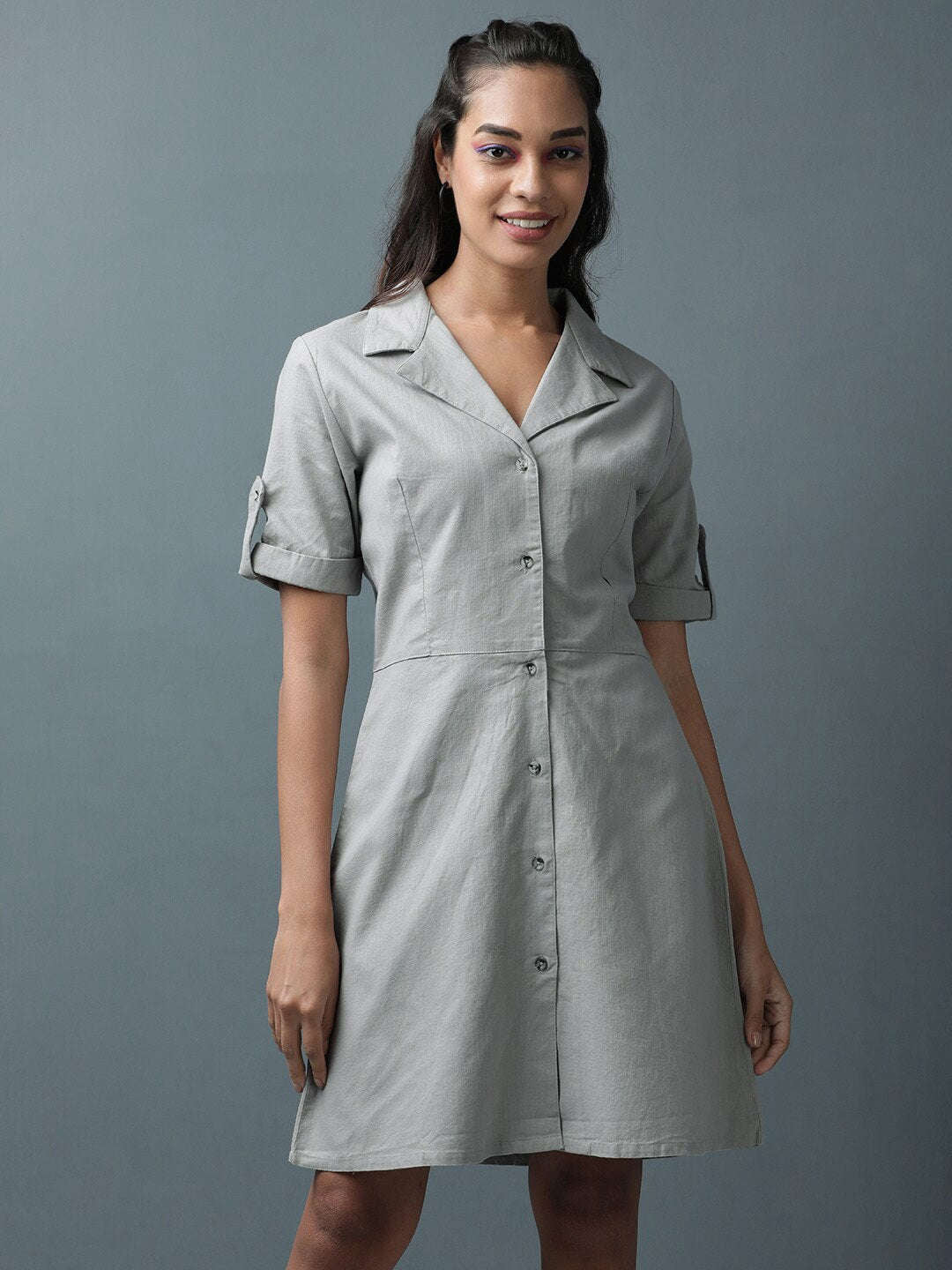 Shop Women Linen Shirt Dress Online.