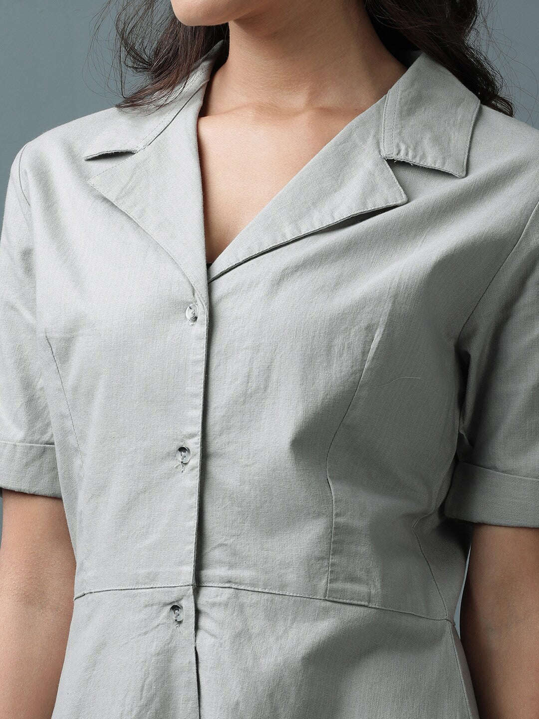 Shop Women Linen Shirt Dress Online.