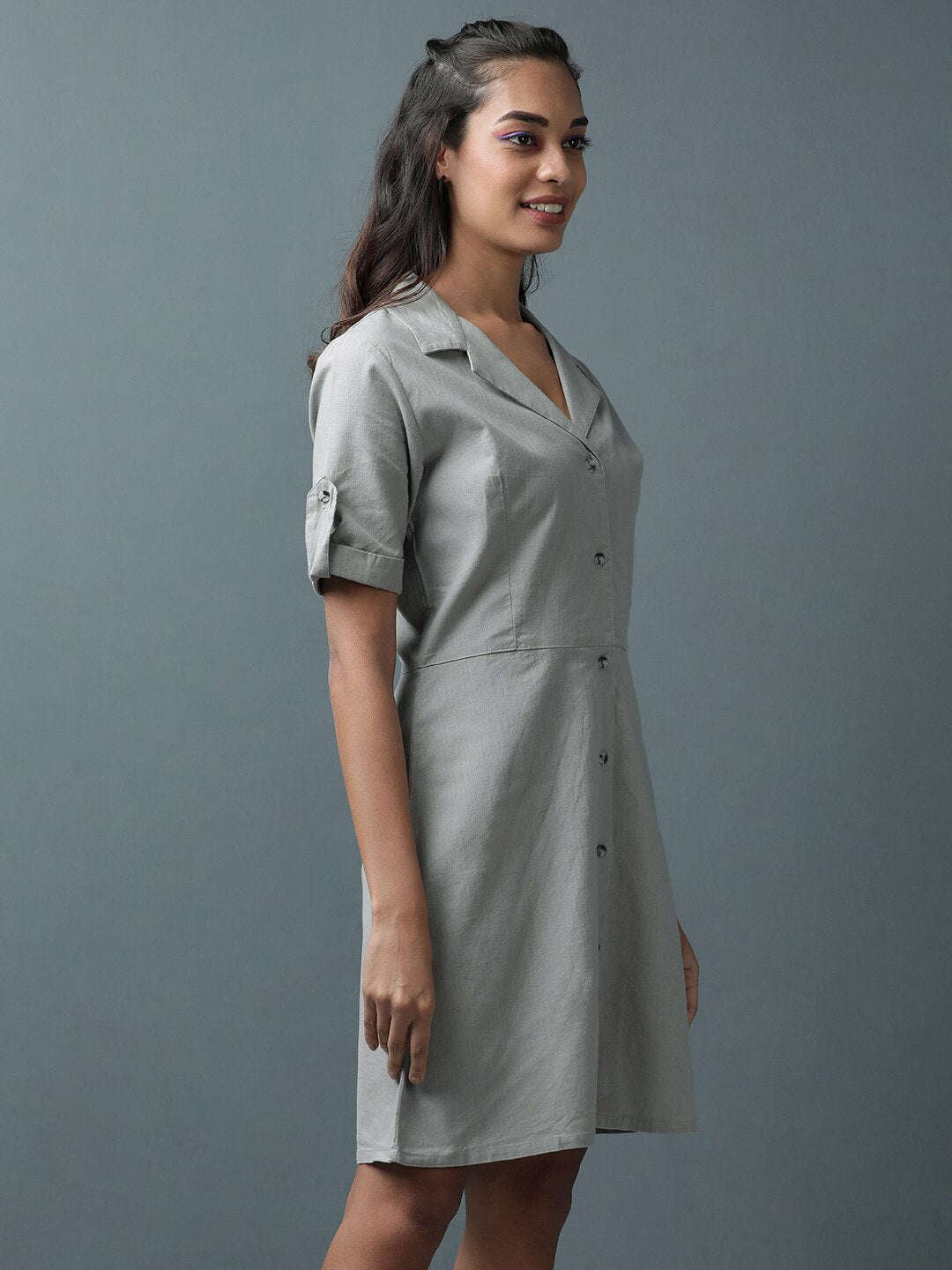 Shop Women Linen Shirt Dress Online.