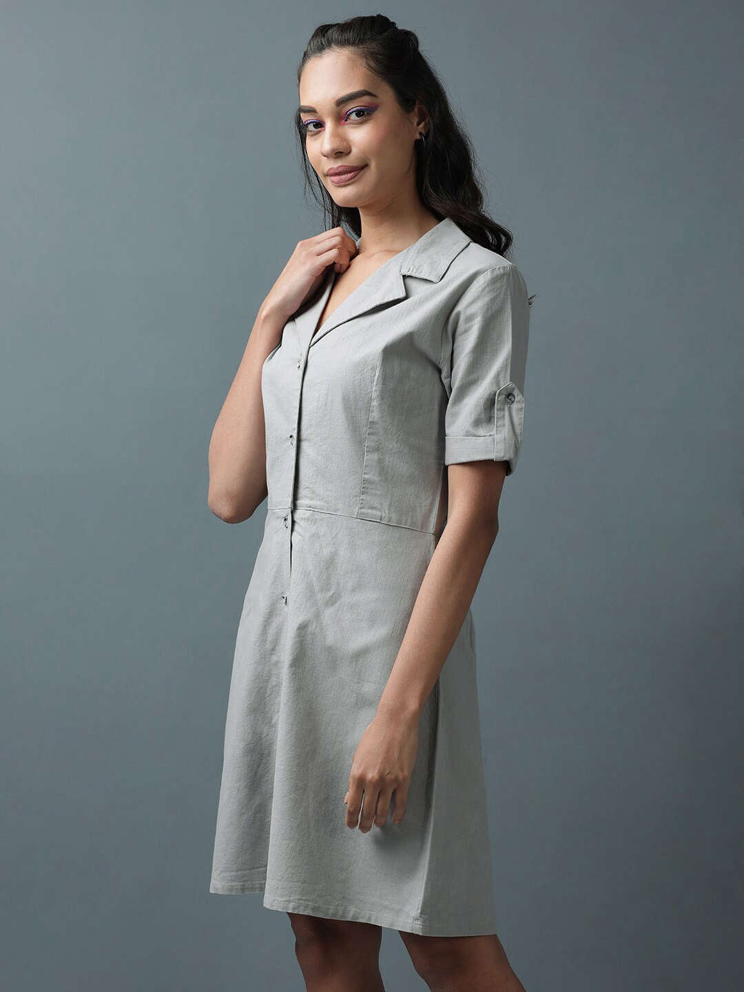 Shop Women Linen Shirt Dress Online.