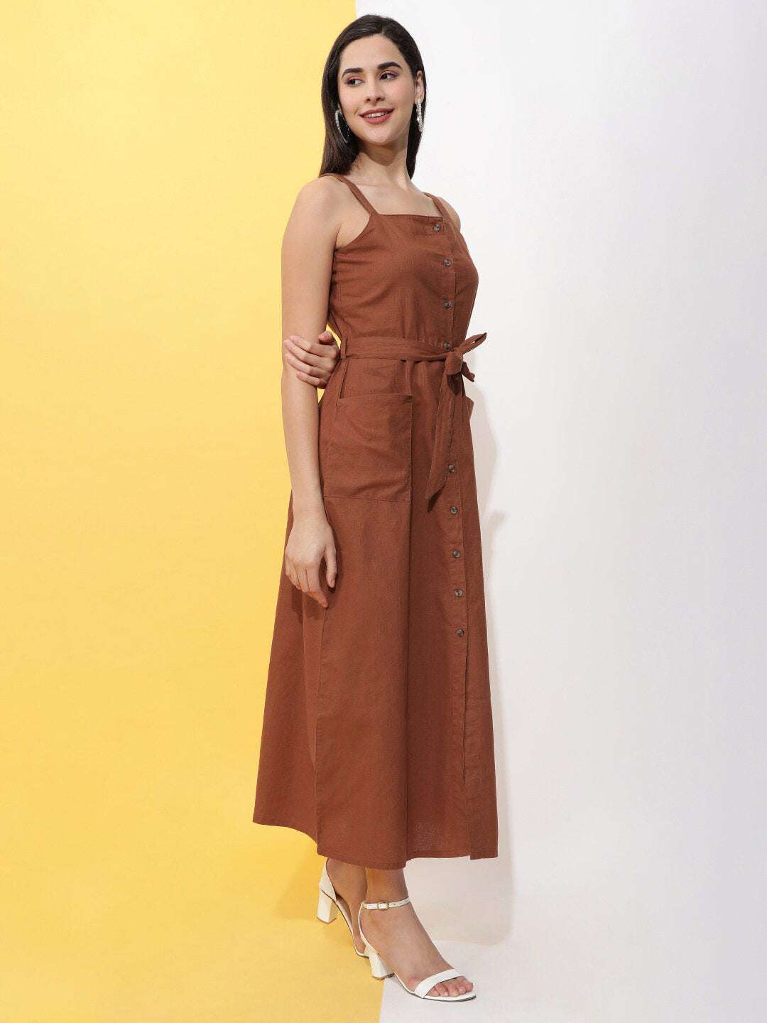 Shop Women Linen Long Dress Online.