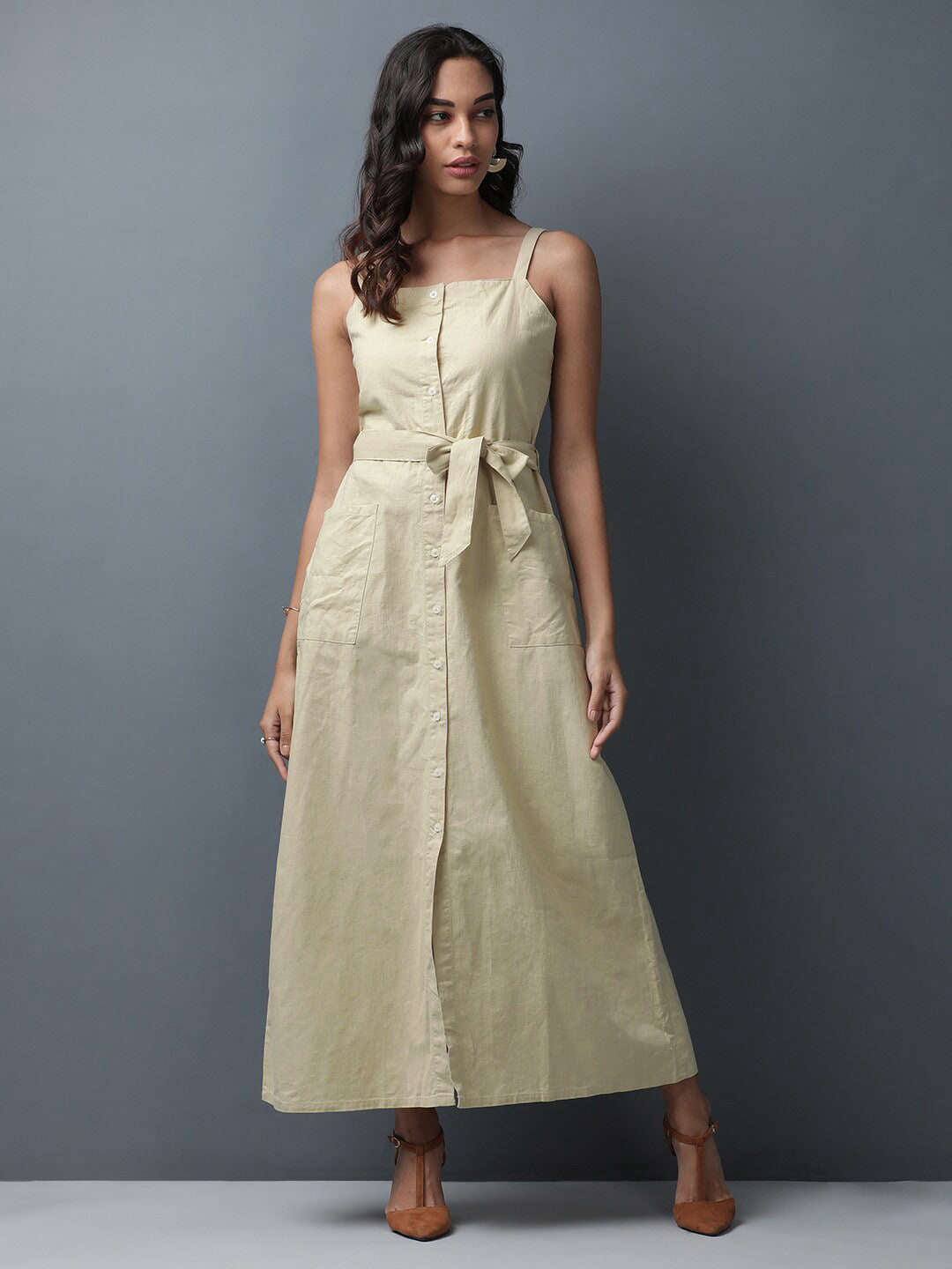 Shop Women Linen Long Dress Online.