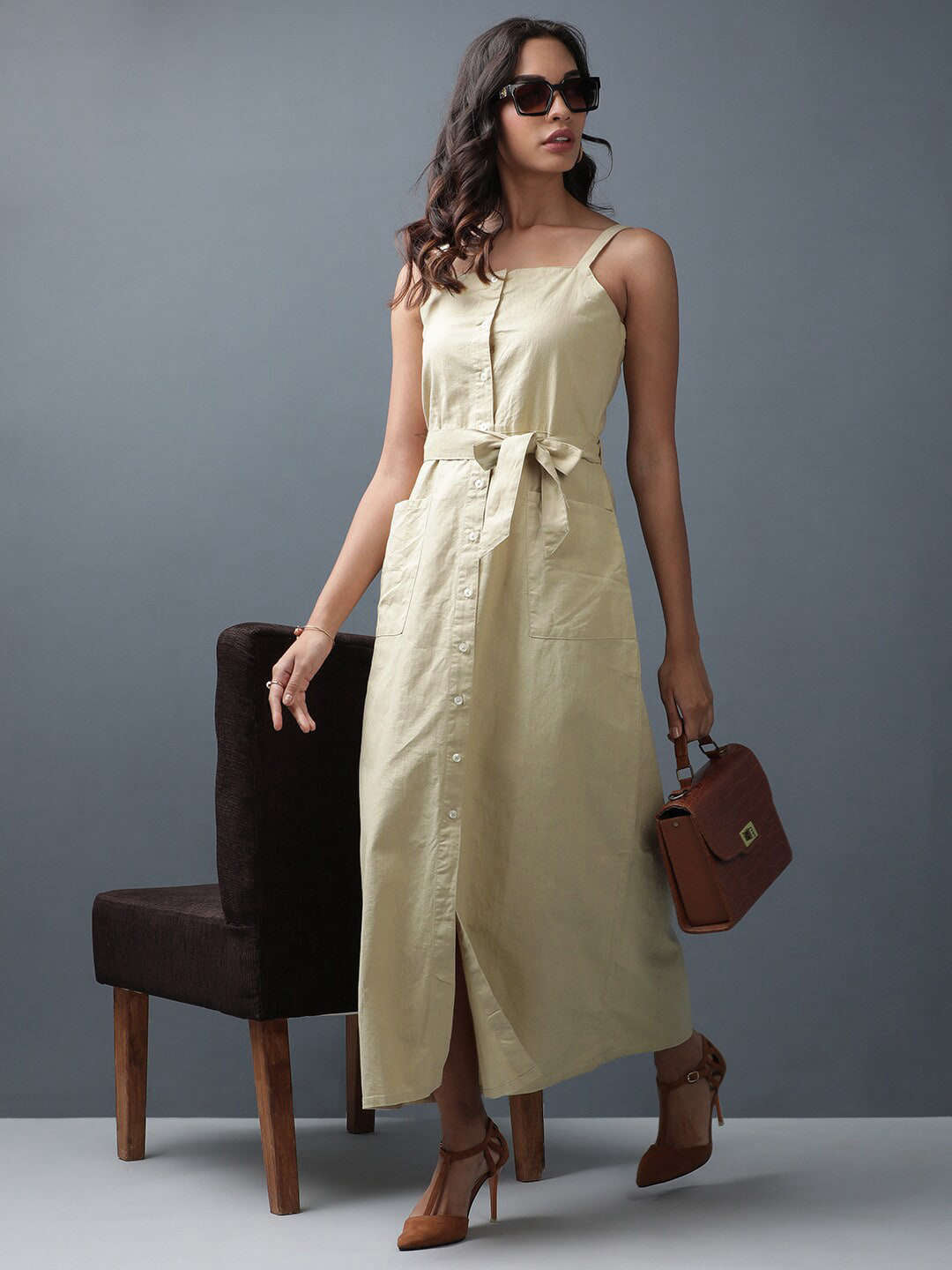 Shop Women Linen Long Dress Online.