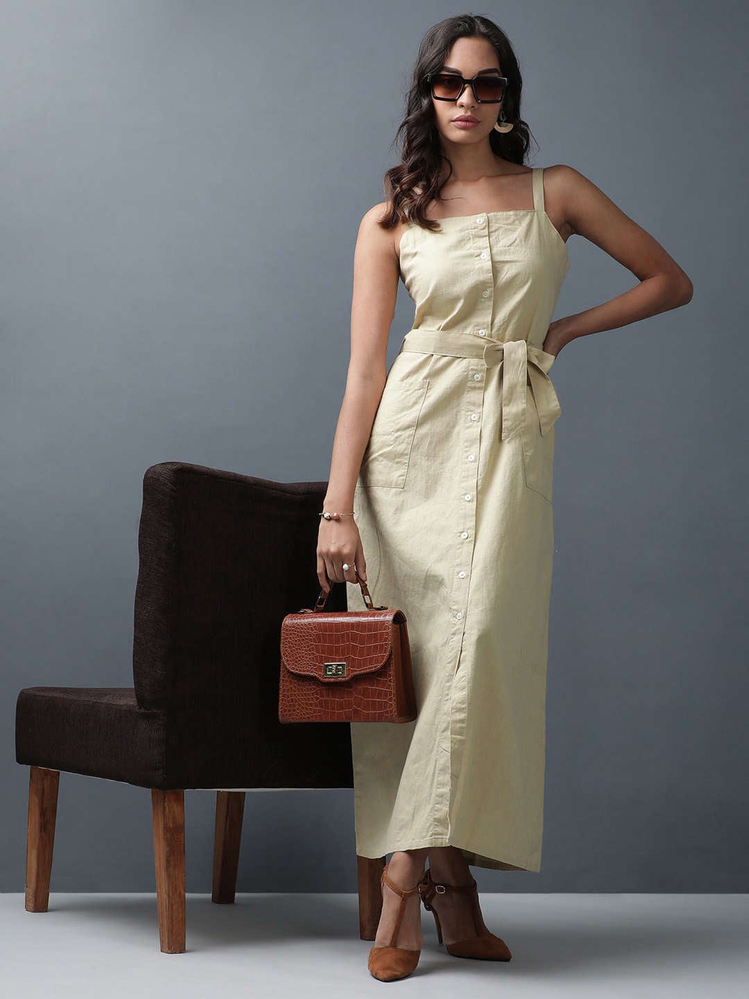 Shop Women Linen Long Dress Online.