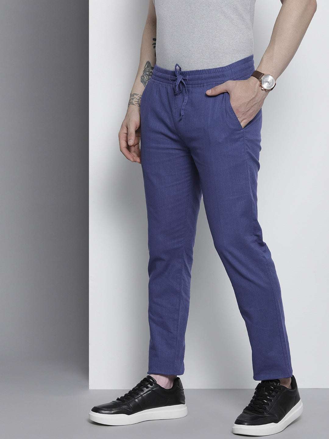 Shop Men Linen Jogger Trouser Online.