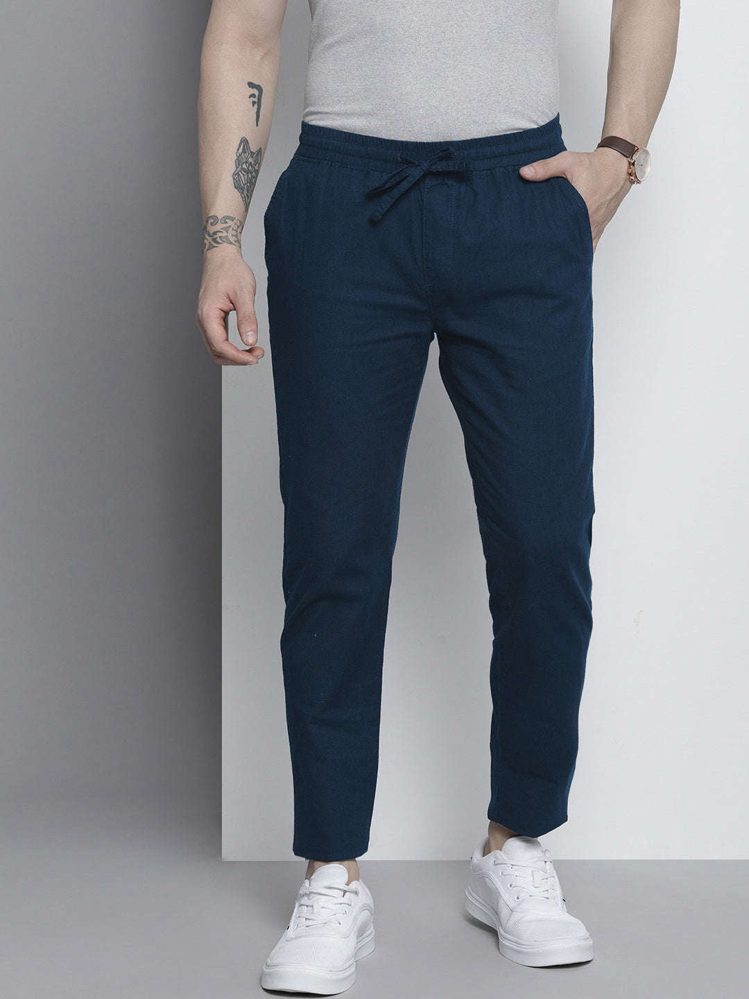 Shop Men Linen Jogger Trouser Online.