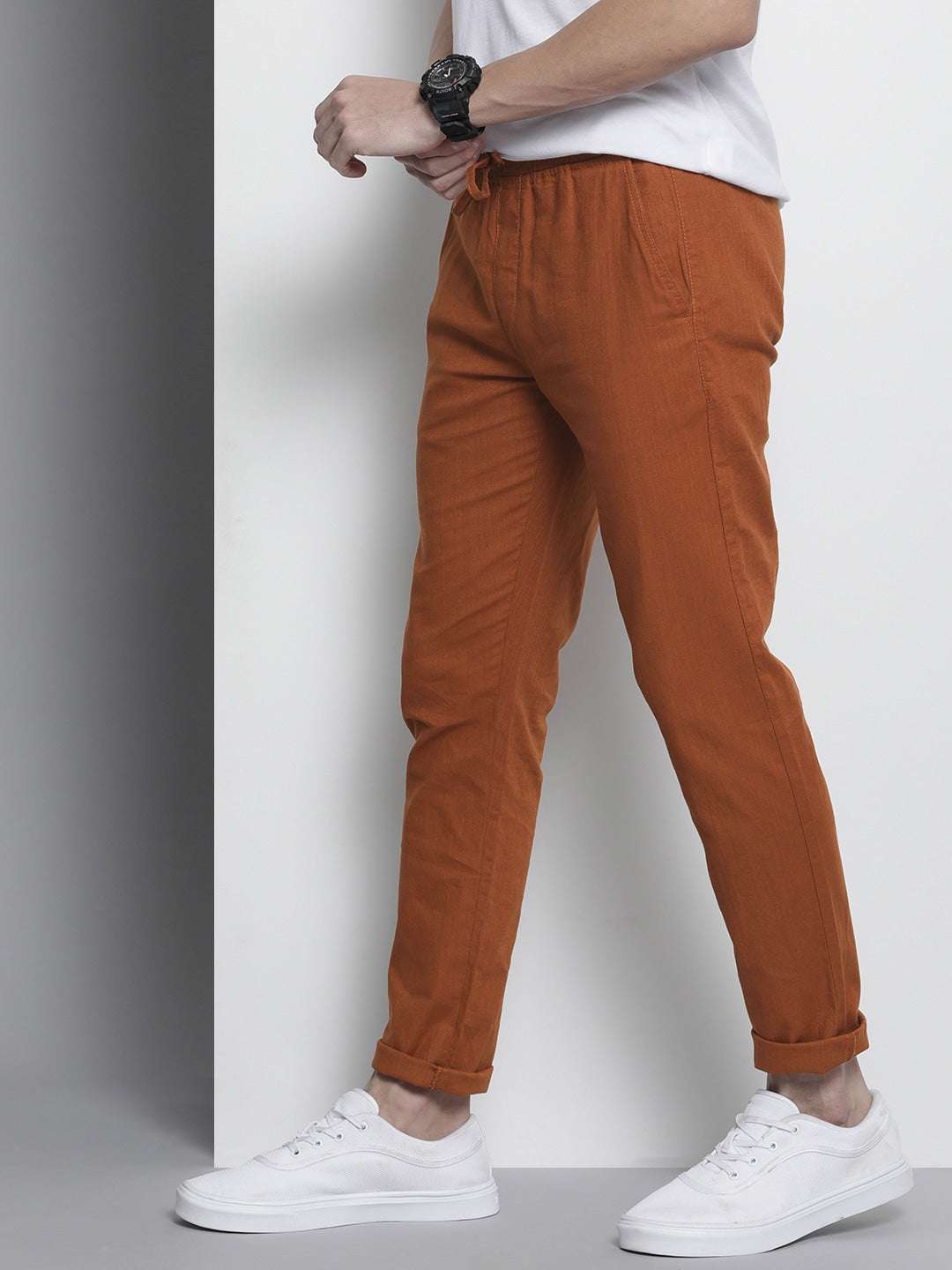 Shop Men Linen Jogger Trouser Online.