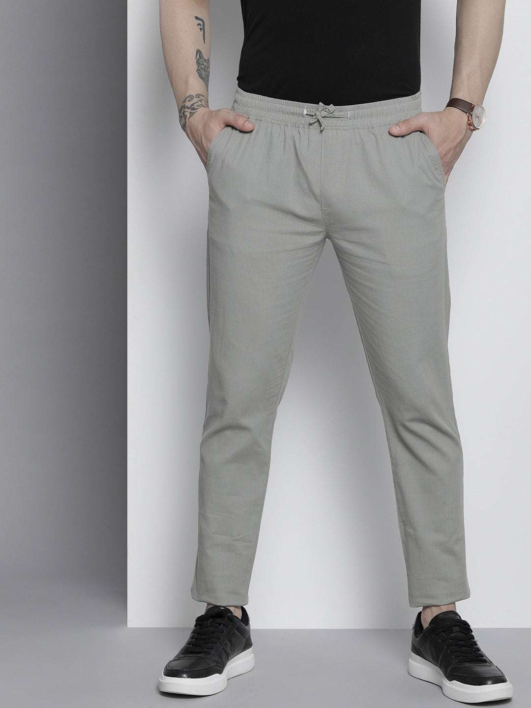 Shop Men Linen Jogger Trouser Online.