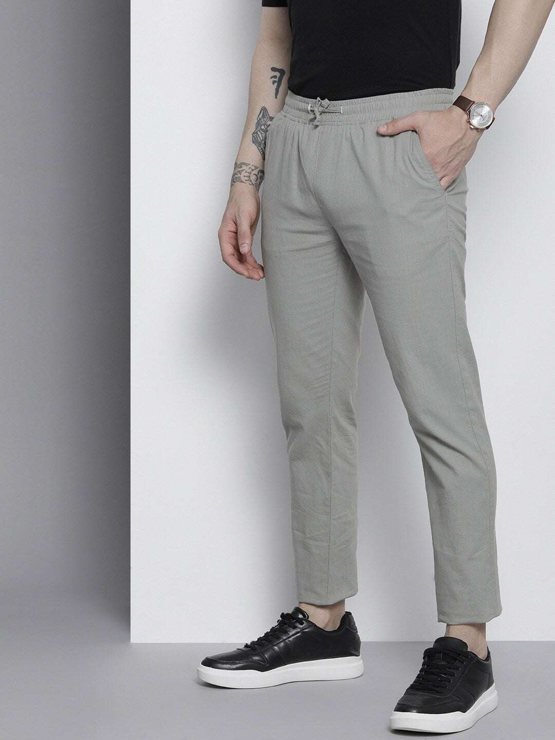 Shop Men Linen Jogger Trouser Online.