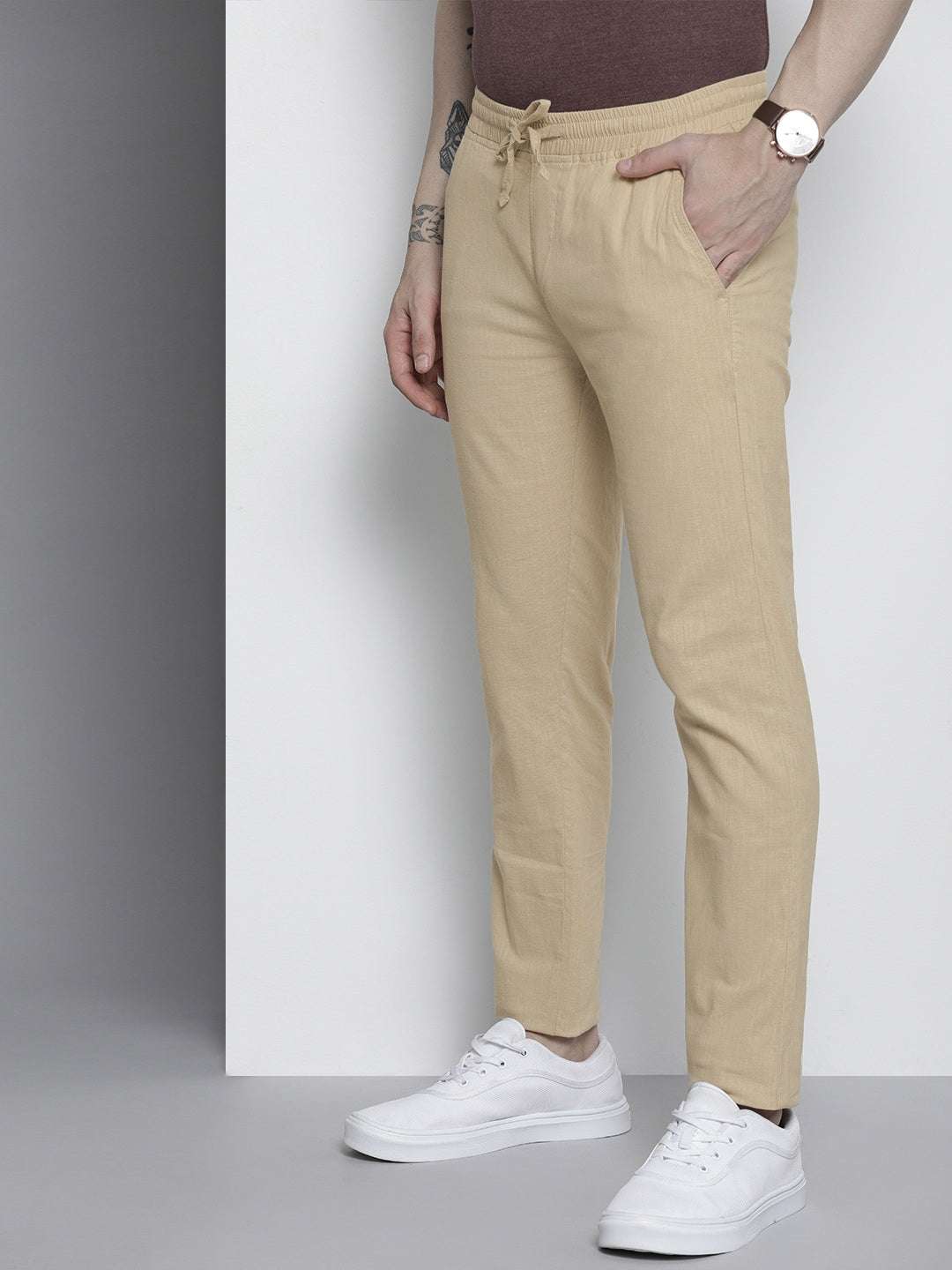 Shop Men Linen Jogger Trouser Online.