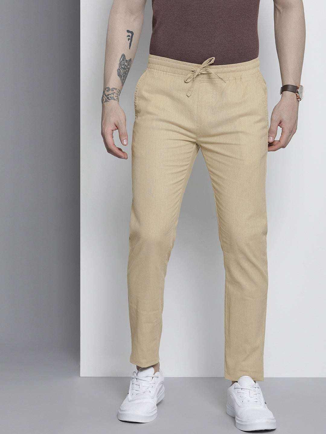 Shop Men Linen Jogger Trouser Online.