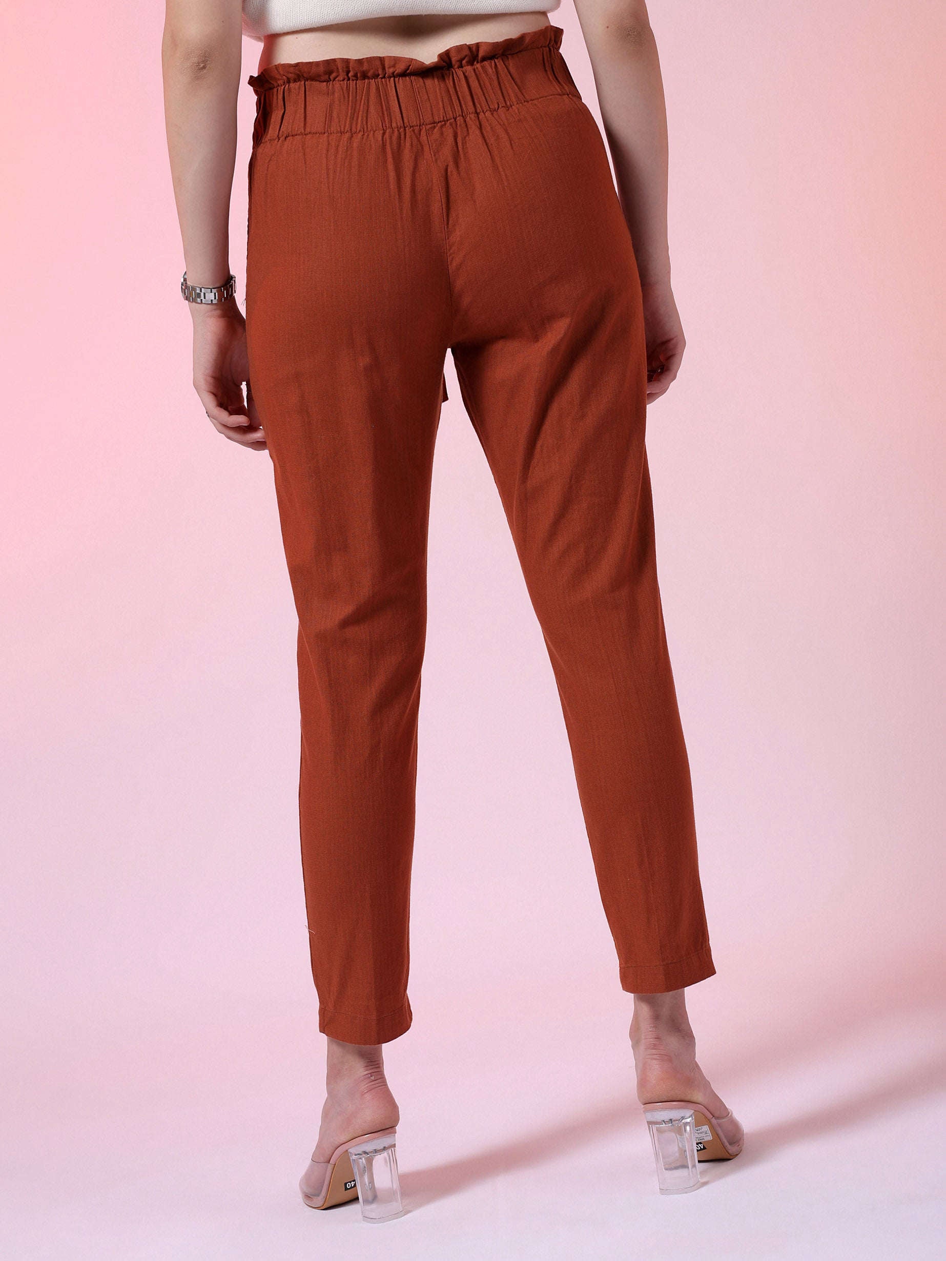 Shop Women Tapered Fit Trouser Online.