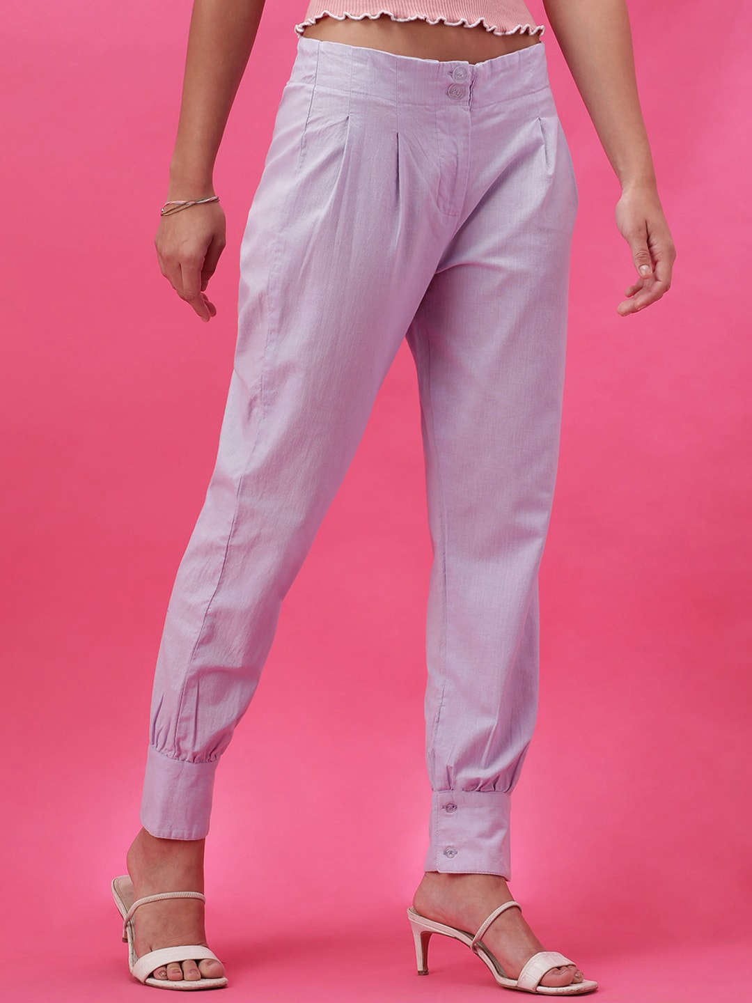 Shop Women High Waist Pleated Pant Online.