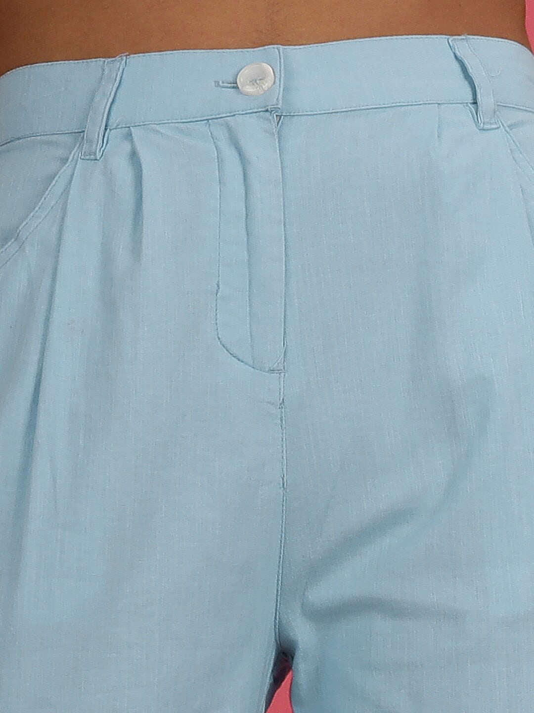 Shop Women Linen Pleated Pant Online.