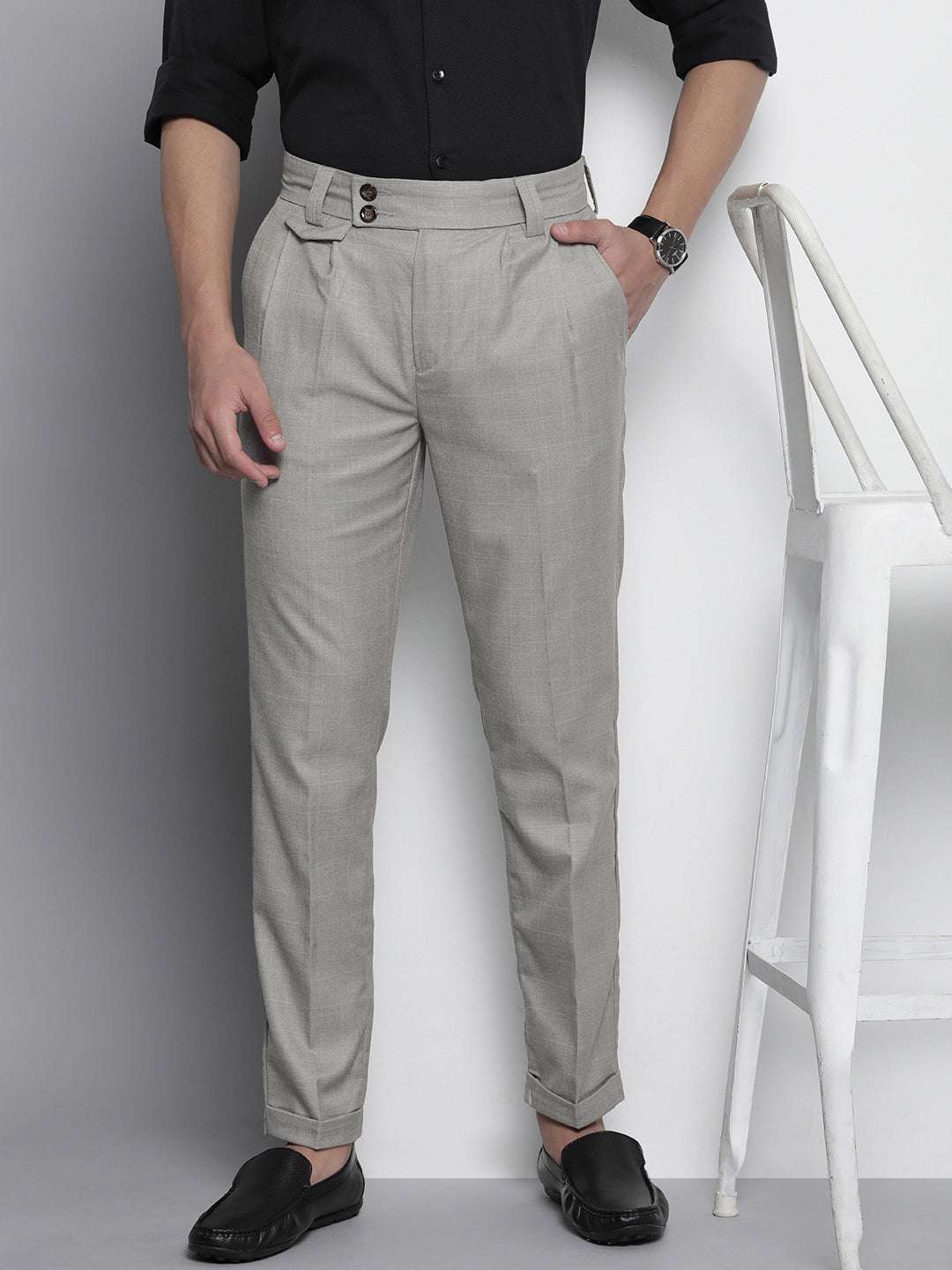 Shop Men Pleated Trouser Online.