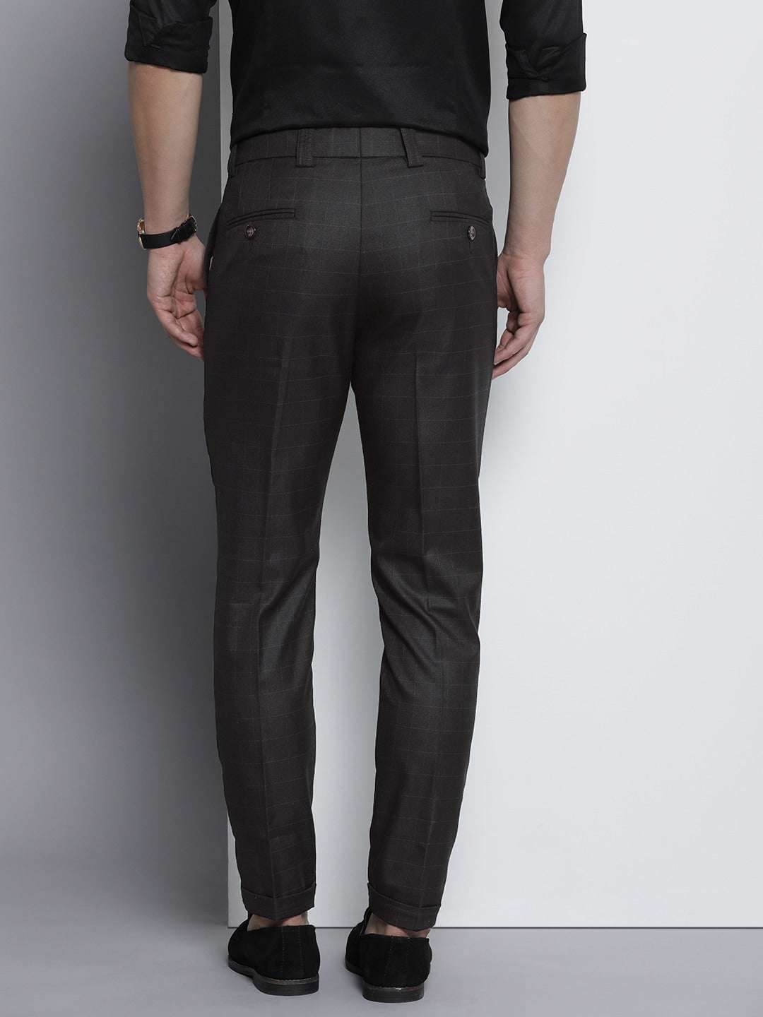 Shop Men 2 Button Placket-Pleated Trouser Online.