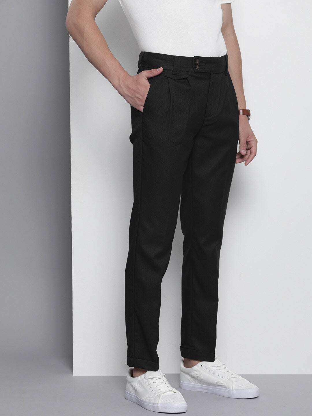 Shop Men Pleated Trouser Online.