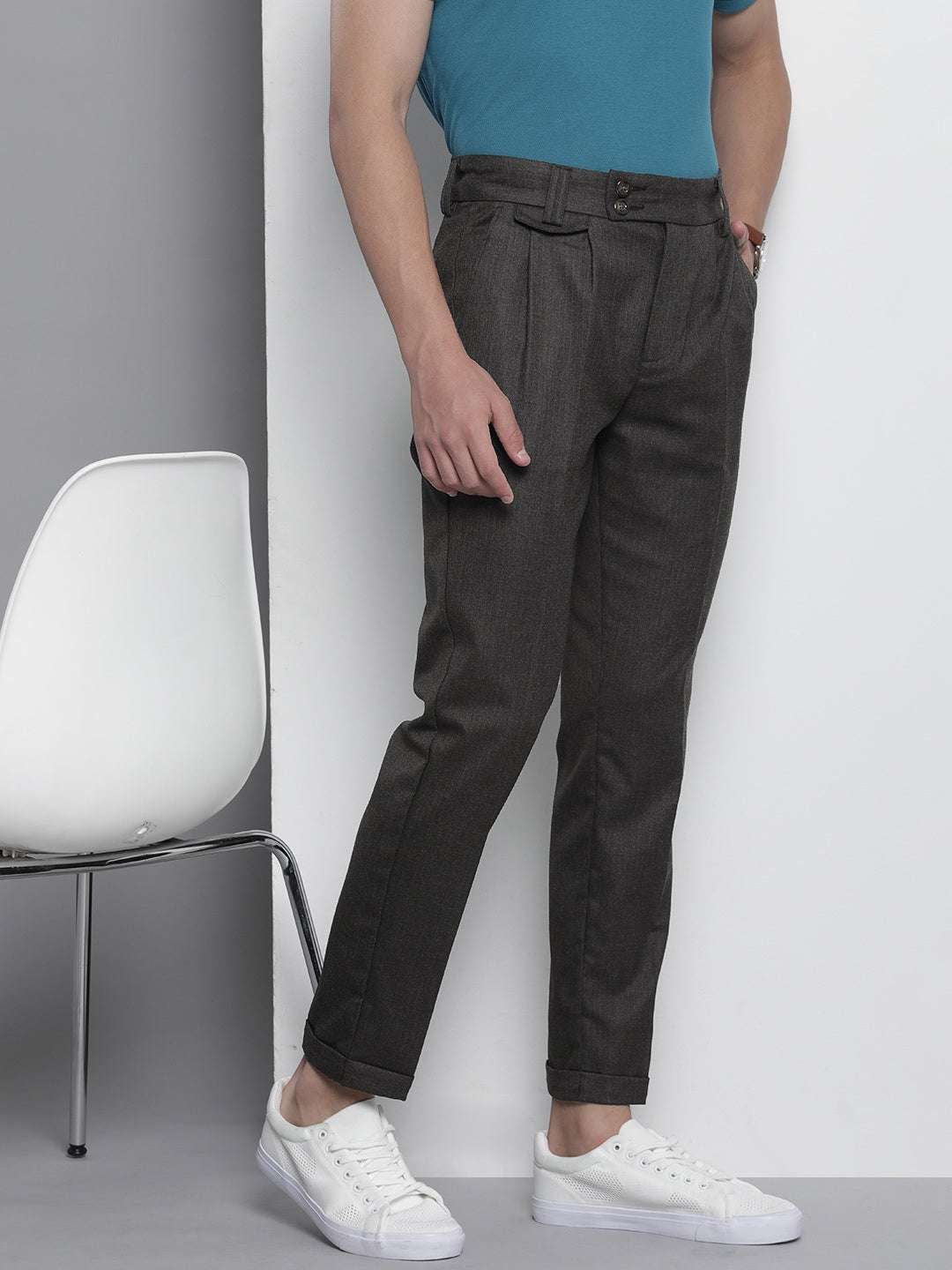 Shop Men Pleated Trouser Online.