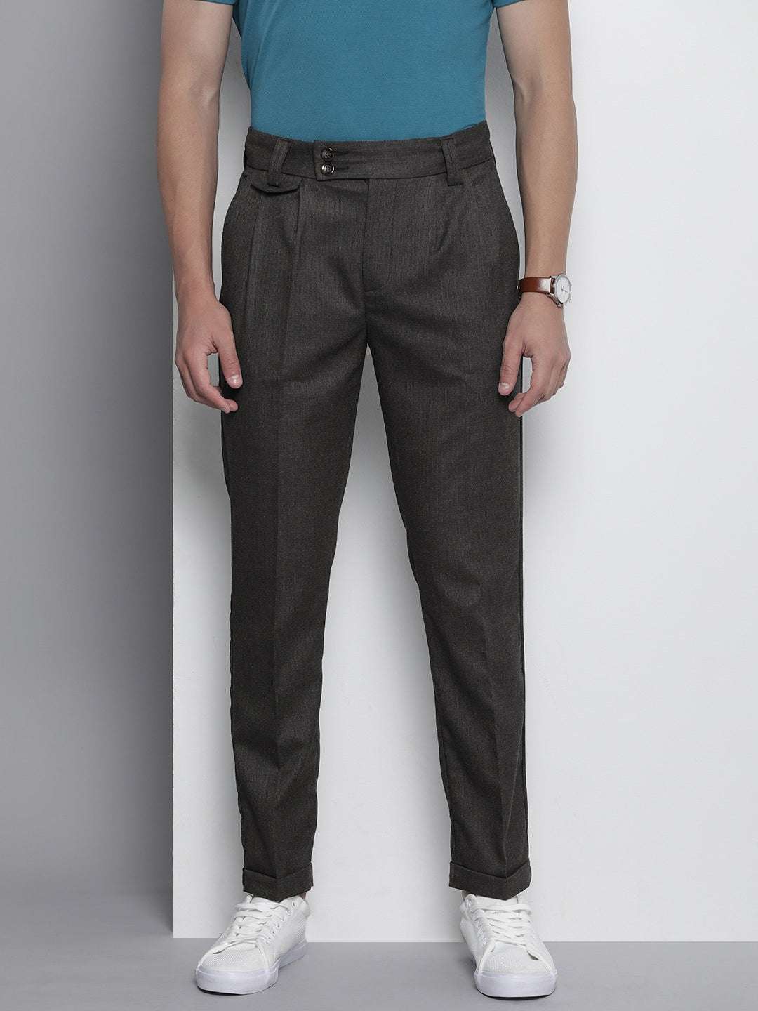 Shop Men Pleated Trouser Online.