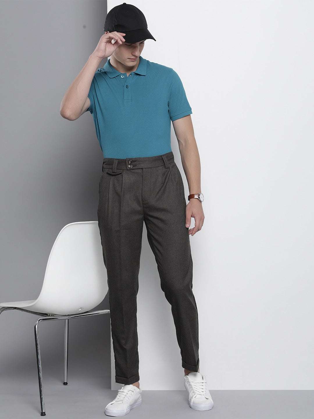 Shop Men Pleated Trouser Online.